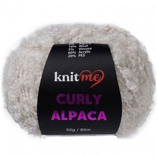 KNİT ME - Knit Me Curly Alpaca Bukle İp KC02 Krem KNİT ME - Knit Me Curly Alpaca Bukle İp KC02 Krem