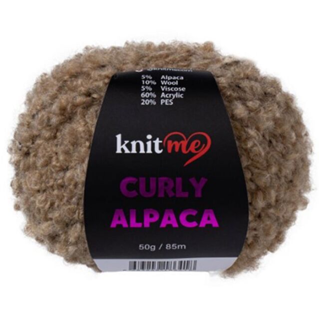 Knit Me Curly Alpaca Bukle İp KC04 Deve Tüyü