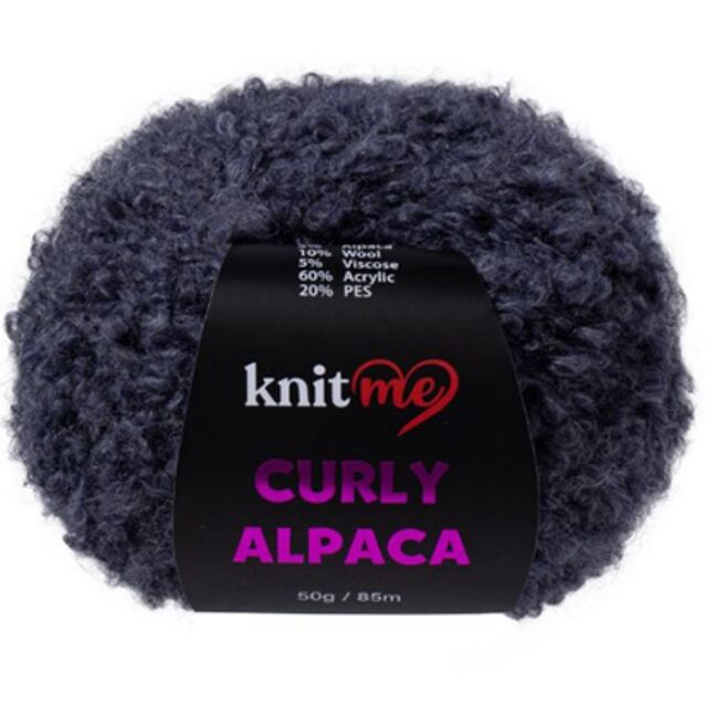 Knit Me Curly Alpaca Bukle İp KC07 Antrasit