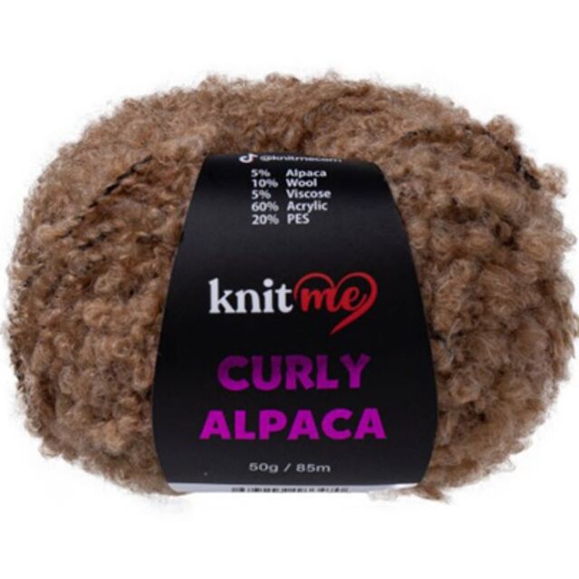 Knit Me Curly Alpaca Bukle İp KC10 Camel