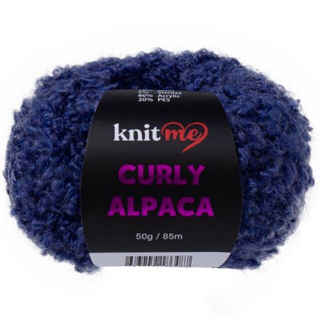 Knit Me Curly Alpaca Bukle İp KC11 Mavi