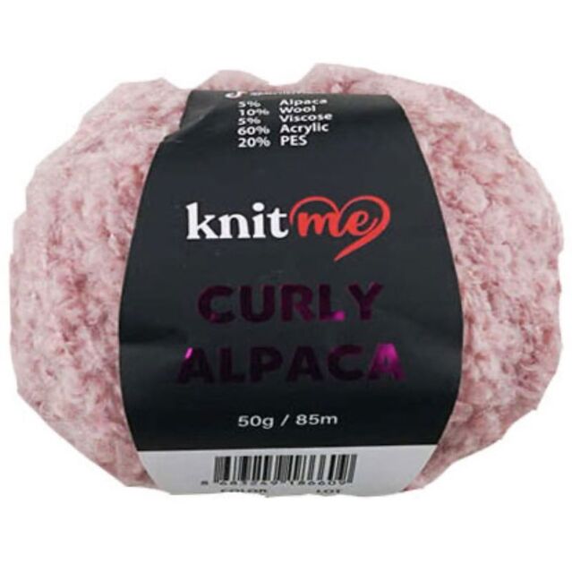 Knit Me Curly Alpaca Bukle İp KC14 Pembe