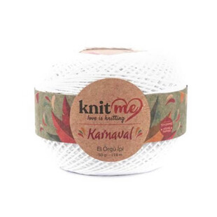 KNİT ME - Knit Me Karnaval El Örgü İpi Kar Beyaz KNİT ME - Knit Me Karnaval El Örgü İpi Kar Beyaz