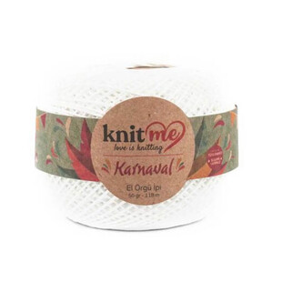 KNİT ME - Knit Me Karnaval El Örgü İpi Kırık Beyaz KNİT ME - Knit Me Karnaval El Örgü İpi Kırık Beyaz