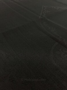 Kupon Etamin Seccade Kumaşı Siyah Küçük Gözenekli - Thumbnail