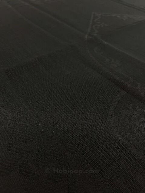 Kupon Etamin Seccade Kumaşı Siyah Küçük Gözenekli