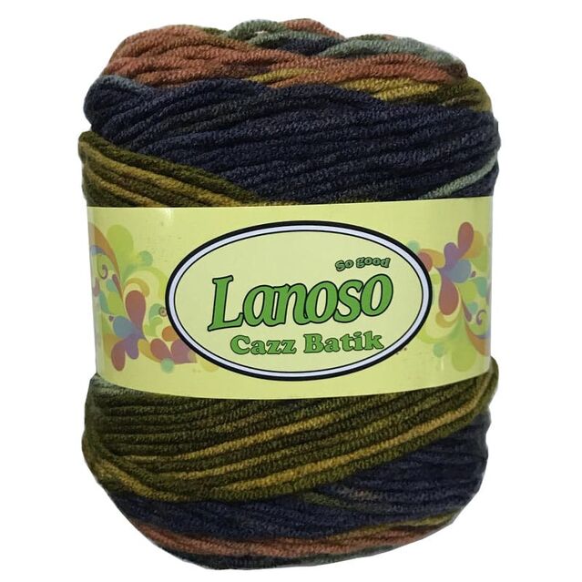 Lanoso Cazz Batik Ebruli Örgü İpi 709