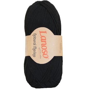 LANOSO - Lanoso Natural Merino Yünlü Örgü İpliği 960 Siyah