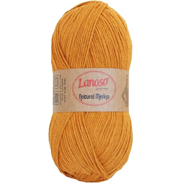 Lanoso Natural Merino Yünlü Örgü İpliği 904