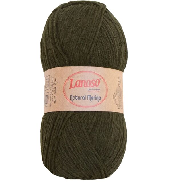 Lanoso Natural Merino Yünlü Örgü İpliği 929