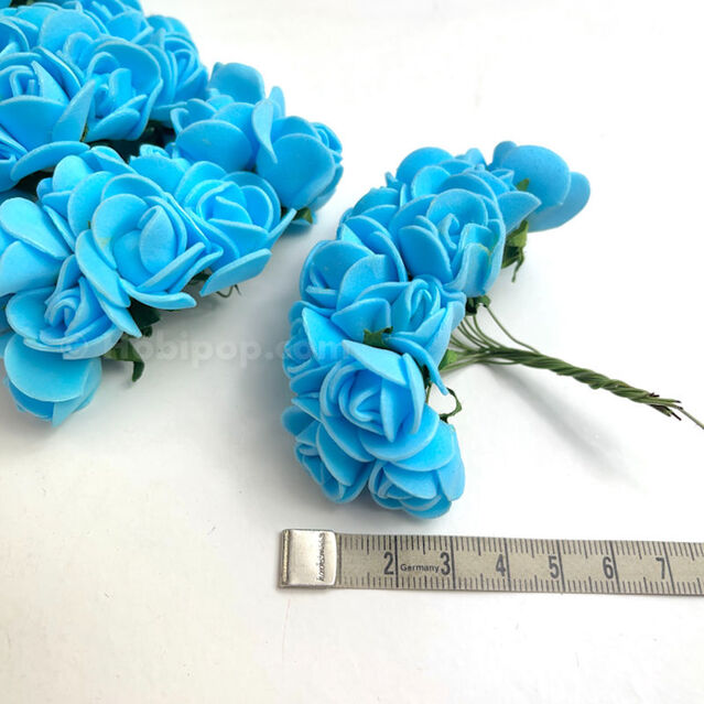 Lateks Süsleme Çiçeği 72 li Mavi