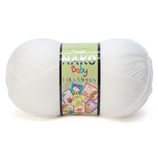 NAKO - Lüks Minnoş 00208 Beyaz NAKO - Lüks Minnoş 00208 Beyaz