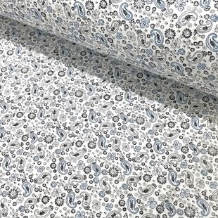 HOBİPOP - Mavi Minik Şal Poplin Pamuklu Kumaş 50x120 cm