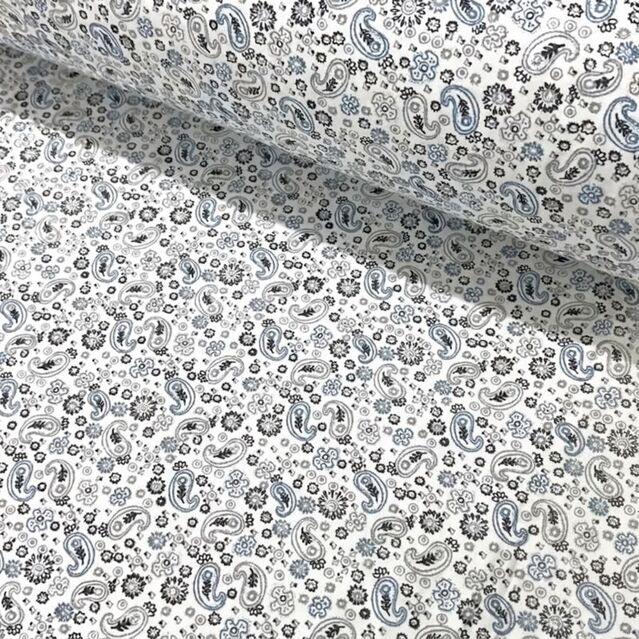 Mavi Minik Şal Poplin Pamuklu Kumaş 50x120 cm