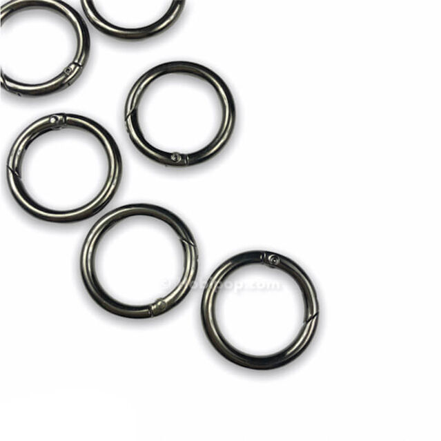 Metal Yaylı Çanta Halkası Füme 3.5 cm