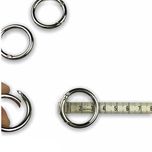 HOBİPOP - Metal Yaylı Çanta Halkası Füme 3.5 cm (1)