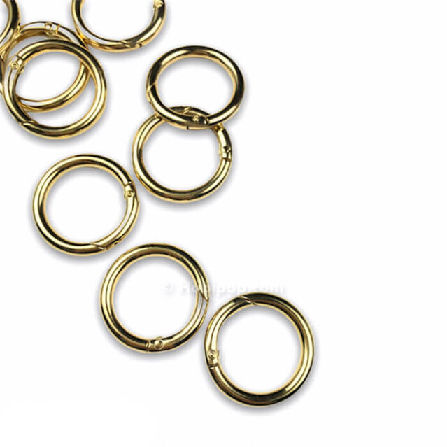 Metal Yaylı Çanta Halkası Gold 3.5 cm