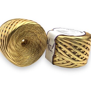  - Metalik Penye Deri İp Gold Renk 4 lü Paket