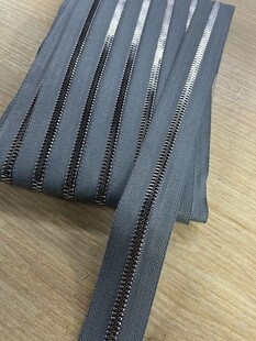 HOBİPOP - Metrelik Metal Görünümlü Gümüş Dişli Çanta Fermuarı Mavi Gri HOBİPOP - Metrelik Metal Görünümlü Gümüş Dişli Çanta Fermuarı Mavi Gri