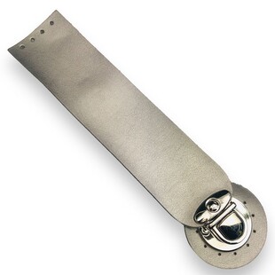 HOBİPOP - Mıknatıslı Suni Deri Çanta Kapama Metalik Gri Kalın Gümüş Klips