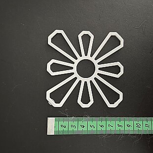 Çiçek Motifli Çanta Kanvası 8x8 cm - 2