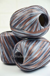 Multicolor Batik Rafya İp Kahveli Gri - Thumbnail