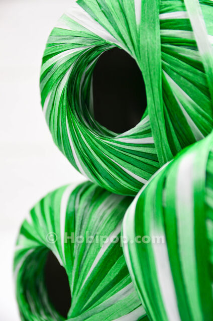 Multicolor Batik Rafya İp Yeşil