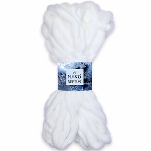 NAKO - Nako Neptün Kalın Örgü İpliği 00208 Beyaz