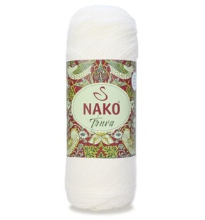 NAKO - Nako Truva El Örgü İpi 208 Beyaz NAKO - Nako Truva El Örgü İpi 208 Beyaz