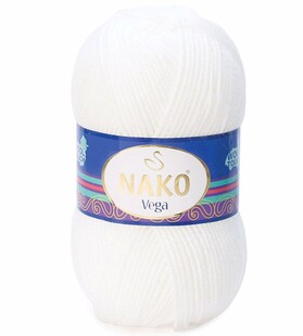 NAKO - Nako Vega El Örgü İpliği 00208 Beyaz