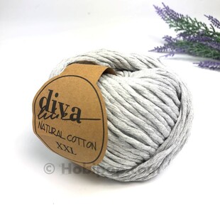 DİVA - Natural Cotton XXL Tarama Makrome İpi Açık Gri DİVA - Natural Cotton XXL Tarama Makrome İpi Açık Gri