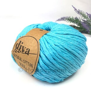 DİVA - Natural Cotton XXL Tarama Makrome İpi Açık Turkuaz DİVA - Natural Cotton XXL Tarama Makrome İpi Açık Turkuaz