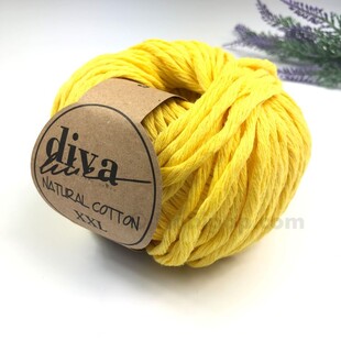 DİVA - Natural Cotton XXL Tarama Makrome İpi Bebe Sarı DİVA - Natural Cotton XXL Tarama Makrome İpi Bebe Sarı