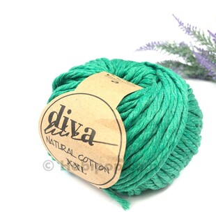 DİVA - Natural Cotton XXL Tarama Makrome İpi Benetton Yeşili