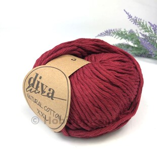 DİVA - Natural Cotton XXL Tarama Makrome İpi Bordo DİVA - Natural Cotton XXL Tarama Makrome İpi Bordo