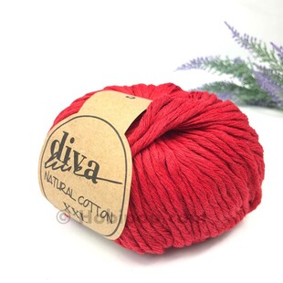 DİVA - Natural Cotton XXL Tarama Makrome İpi Kırmızı DİVA - Natural Cotton XXL Tarama Makrome İpi Kırmızı