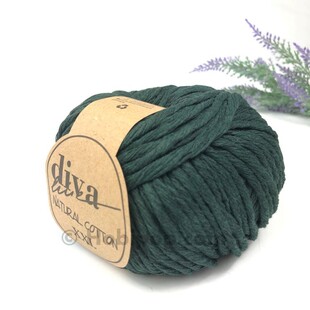 DİVA - Natural Cotton XXL Tarama Makrome İpi Ördek Başı Yeşil DİVA - Natural Cotton XXL Tarama Makrome İpi Ördek Başı Yeşil