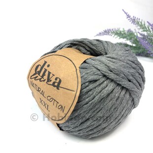 DİVA - Natural Cotton XXL Tarama Makrome İpi Orta Gri DİVA - Natural Cotton XXL Tarama Makrome İpi Orta Gri