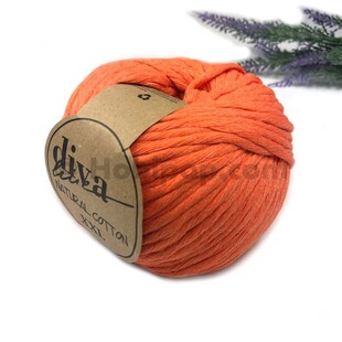 DİVA - Natural Cotton XXL Tarama Makrome İpi Portakal DİVA - Natural Cotton XXL Tarama Makrome İpi Portakal