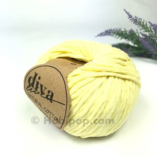 DİVA - Natural Cotton XXL Tarama Makrome İpi Soft Sarı DİVA - Natural Cotton XXL Tarama Makrome İpi Soft Sarı