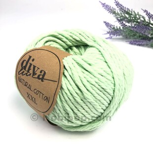 DİVA - Natural Cotton XXL Tarama Makrome İpi Su Yeşili