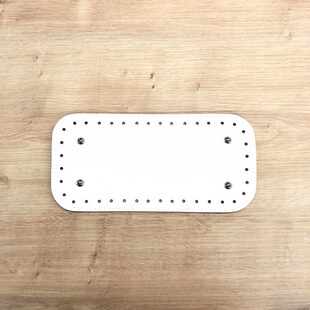 HOBİPOP - Örgü Çanta Tabanı 25x12 cm Beyaz HOBİPOP - Örgü Çanta Tabanı 25x12 cm Beyaz