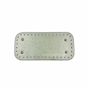HOBİPOP - Örgü Çanta Tabanı 25x12 cm Metalik Gri Vizon HOBİPOP - Örgü Çanta Tabanı 25x12 cm Metalik Gri Vizon