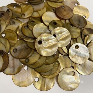HOBİPOP - Orjinal Gerçek Sedef Pul 25 mm 100 Gram Gold Bej