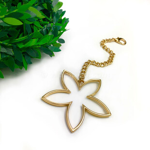 HOBİPOP - Oval Yıldız Çanta Süsü Altın Renk