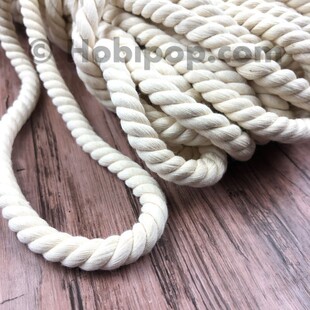 HOBİPOP - Pamuk Halat İp Krem 14 mm HOBİPOP - Pamuk Halat İp Krem 14 mm