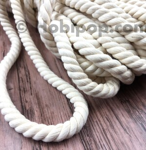 HOBİPOP - Pamuk Halat İp Krem 20 mm HOBİPOP - Pamuk Halat İp Krem 20 mm