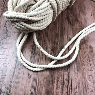 HOBİPOP - Pamuk Halat İp Krem 7 mm HOBİPOP - Pamuk Halat İp Krem 7 mm