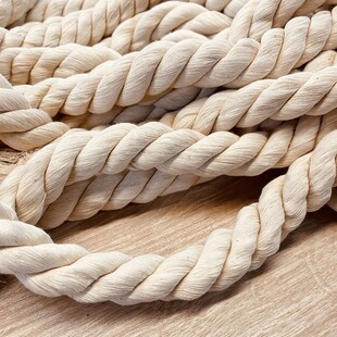 HOBİPOP - Pamuk Halat İp Krem Koyu 23 mm HOBİPOP - Pamuk Halat İp Krem Koyu 23 mm