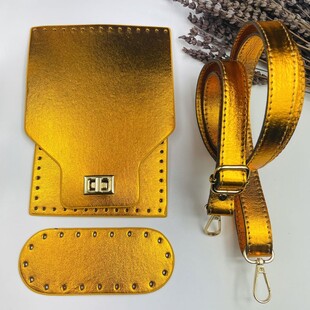 HOBİPOP - Parlak Rugan Çanta Seti Açık Turuncu